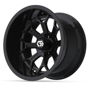 Assault Ultra-Wide 15 inch GTW golf cart wheel - Glossy Black