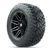 GTW Stealth Black/Machined 12 in Wheels with 23x10.00-R12 Maverick All-Terrain Tires – Full Set