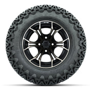 GTW® Spyder Matte Black/Bronze 12 in Wheels with 23X10.5-12 Predator All-Terrain Tires – Full Set