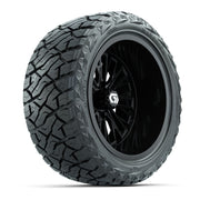 GTW Viper Gloss Black 15 in Wheels with 23X10-R15 Maverick Steel Belted Radial All-Terrain Tires – Full Set