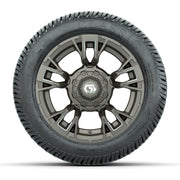 GTW® Vandal Bronze/Machined 12 in Wheels with 215/40-12 Excel Classic Street Tires – Full Set