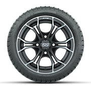 Set of (4) 12 in GTW Spyder Wheels with 215/35-12 GTW Mamba Street Tires
