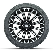 GTW Phantom Black/Machined 16 in Wheels with 225/40-R16 Maverick Hybrid Tires – Full Set