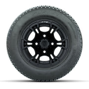 GTW Spyder Matte Black 10 in Wheels with 205/50-10 Fusion Street Tires – Full Set
