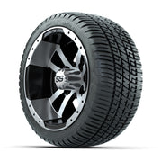GTW Storm Trooper Black and Machined 12 in Wheels with 18in Fusion Street Tires – Set of 4