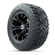 GTW Spyder Black/Machined 12 in Wheels with 23x10.00-R12 Maverick All-Terrain Tires – Full Set