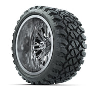 GTW Viper Chrome 15 in Wheels with 23X10-R15 Nomad Steel Belted Radial All-Terrain Tires – Full Set