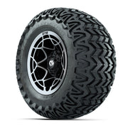 GTW® Nexus Black/Silver 12 in Wheels with 23X10.5-12 Predator All-Terrain Tires – Full Set