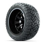 GTW Assault Gloss Black 15 in Wheels with 23X10-R15 Maverick Steel Belted Radial All-Terrain Tires – Full Set