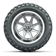 GTW Reaper Chrome 14 in Wheels with 23X10-R14 Rogue All-Terrain Tires – Full Set