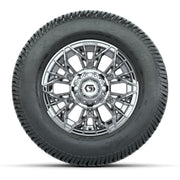 GTW® Stellar Chrome 12 in Wheels with 255/50-12 Excel Classic Street Tires – Full Set