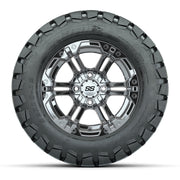 GTW Specter Chrome Wheels with 22in Timberwolf Mud Tires - 12 Inch