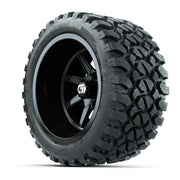 GTW Reaper Gloss Black 14 in Wheels with 23X10-R14 Nomad Steel Belt Radial All-Terrain Tires – Full Set