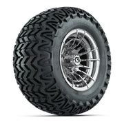 GTW® Boost Chrome 12 in Wheels with 23X10.5-12 Predator All-Terrain Tires – Full Set