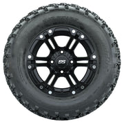GTW 12 inch Specter matte black wheels with Rogue all-terrain tires - Set of Four