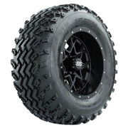 GTW 12 inch Vortex matte black wheels with Rogue all-terrain tires - Set of Four