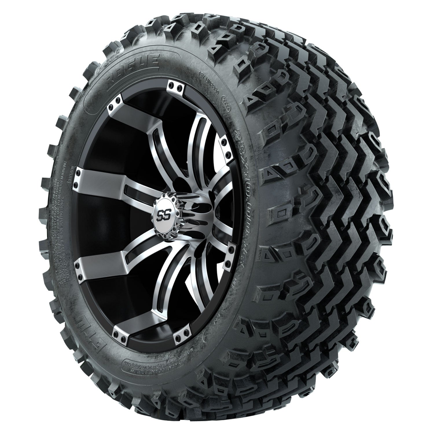 GTW 14 inch Tempest matte bronze wheels with Rogue all-terrain tires - Set of Four