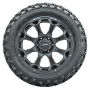 GTW 14 inch Raven matte grey wheels with Rogue all-terrain tires - Set of Four