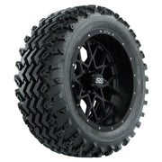 GTW 14 inch Vortex matte black wheels with Rogue all-terrain tires - Set of Four