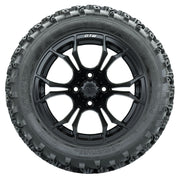 GTW 14 inch Spyder matte black wheels with Rogue all-terrain tires - Set of Four