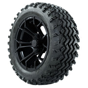 GTW 14 inch Spyder matte black wheels with Rogue all-terrain tires - Set of Four