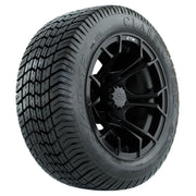 GTW 12 inch Spyder matte black wheels with Excel Classic street tires - Set of Four