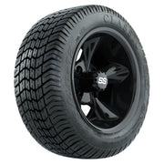 GTW 12 inch Godfather black wheels with Excel Classic street tires - Set of Four