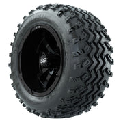 GTW 10 inch Storm Trooper black wheels with Rogue all-terrain tires - Set of Four