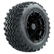 GTW 10 inch Spyder matte black wheels with Rogue all-terrain tires - Set of Four