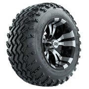 GTW 12 inch Vampire machined black wheels with Rogue all-terrain tires - Set of Four