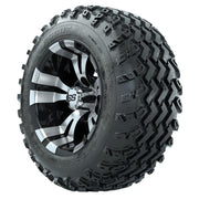 GTW 12 inch Vampire machined black wheels with Rogue all-terrain tires - Set of Four