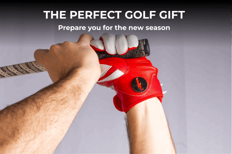 THE BYRD GOLF GLOVE - White/Red