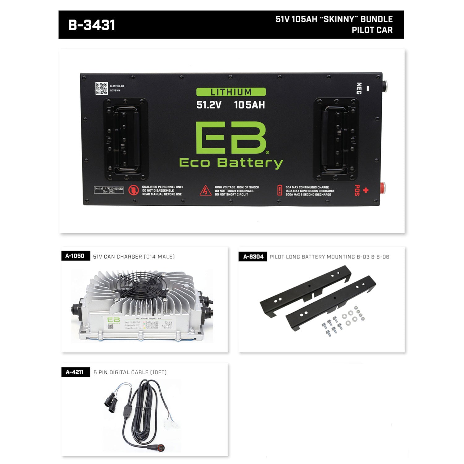 Eco Battery 5-Pin Digital Cable (10 Foot)
