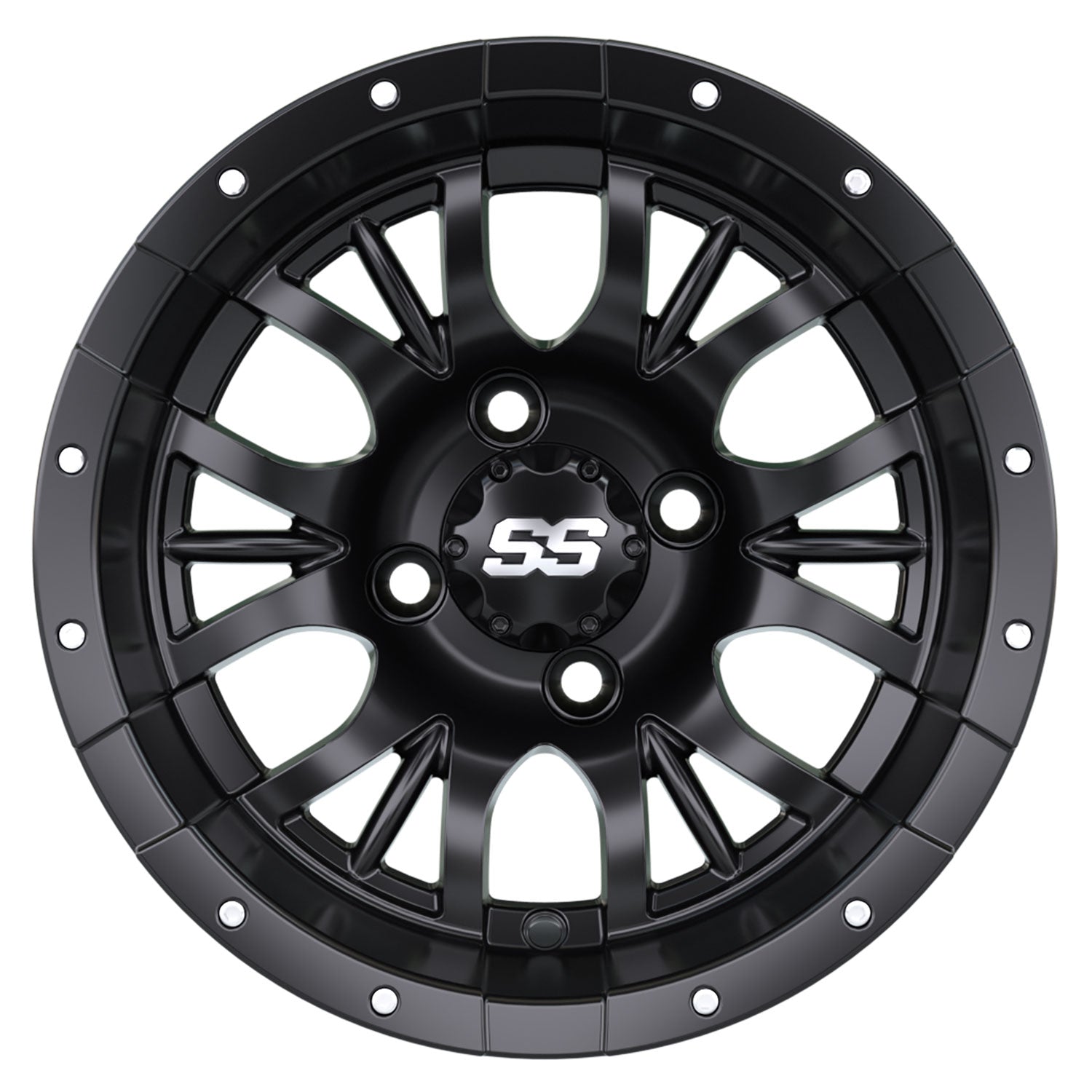 Diesel 12 inch GTW golf cart wheel - Matte Black