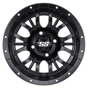 Diesel 12 inch GTW golf cart wheel - Matte Black