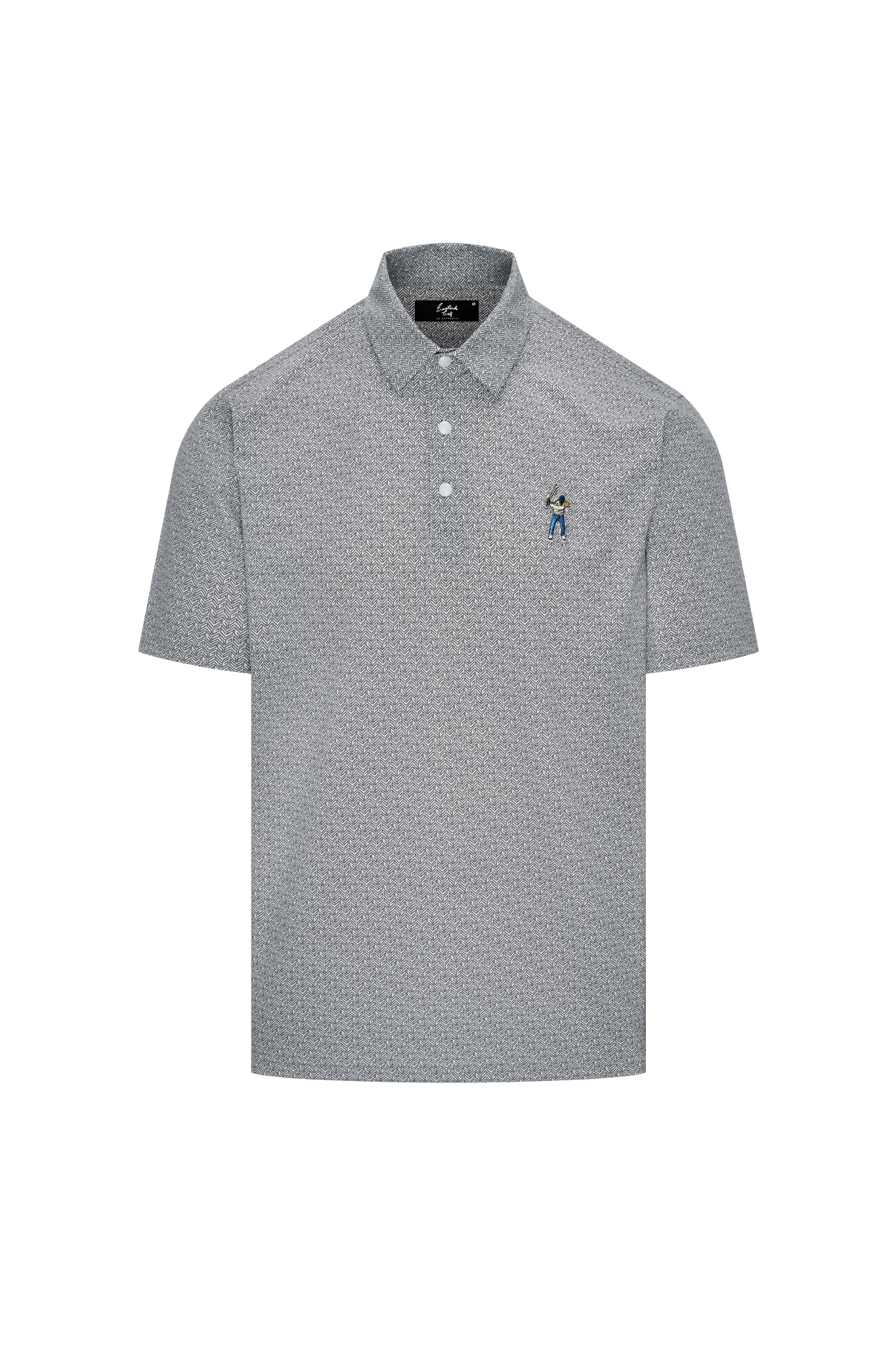 Tweed Snap Placket Polo