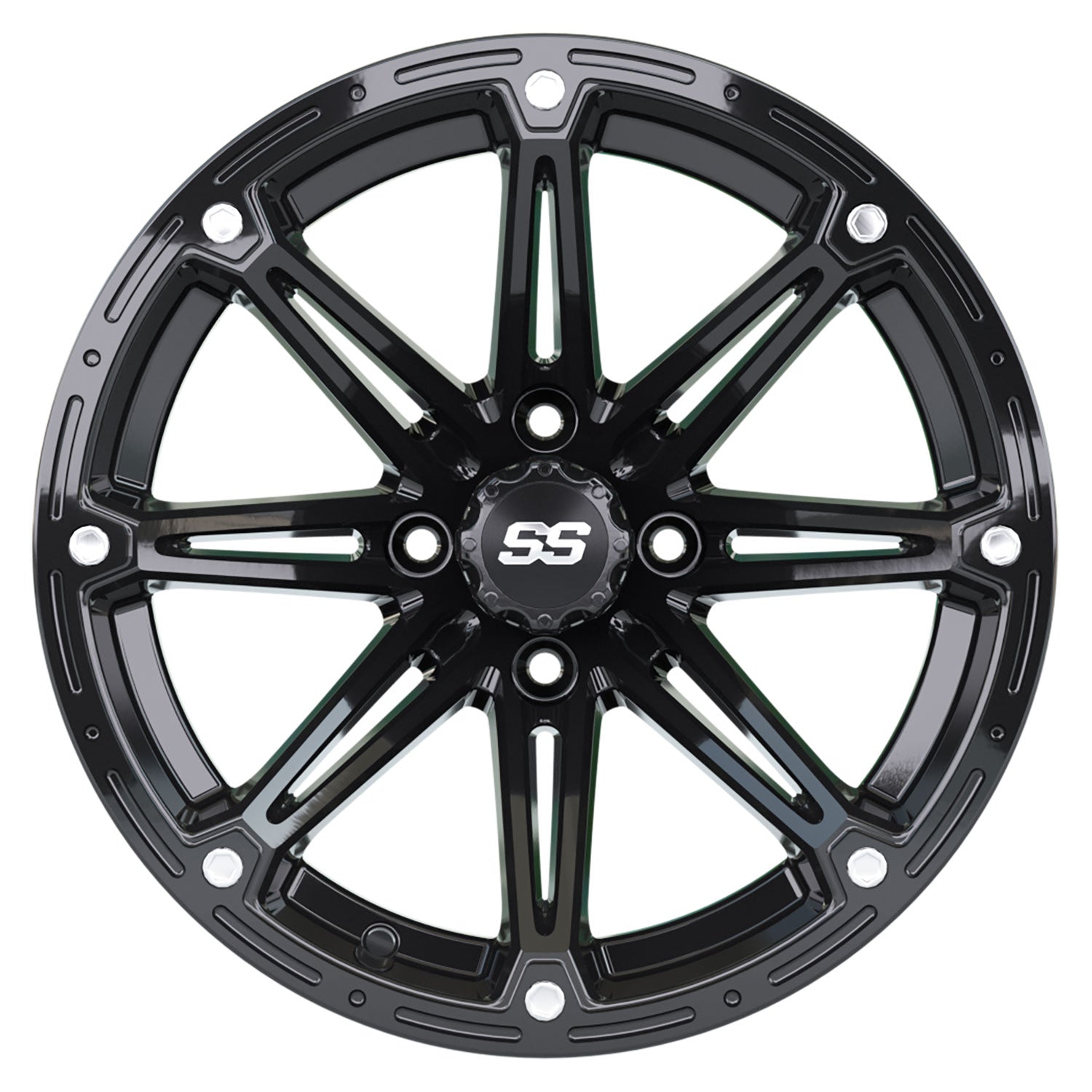 Element 14 inch GTW golf cart wheel - Black
