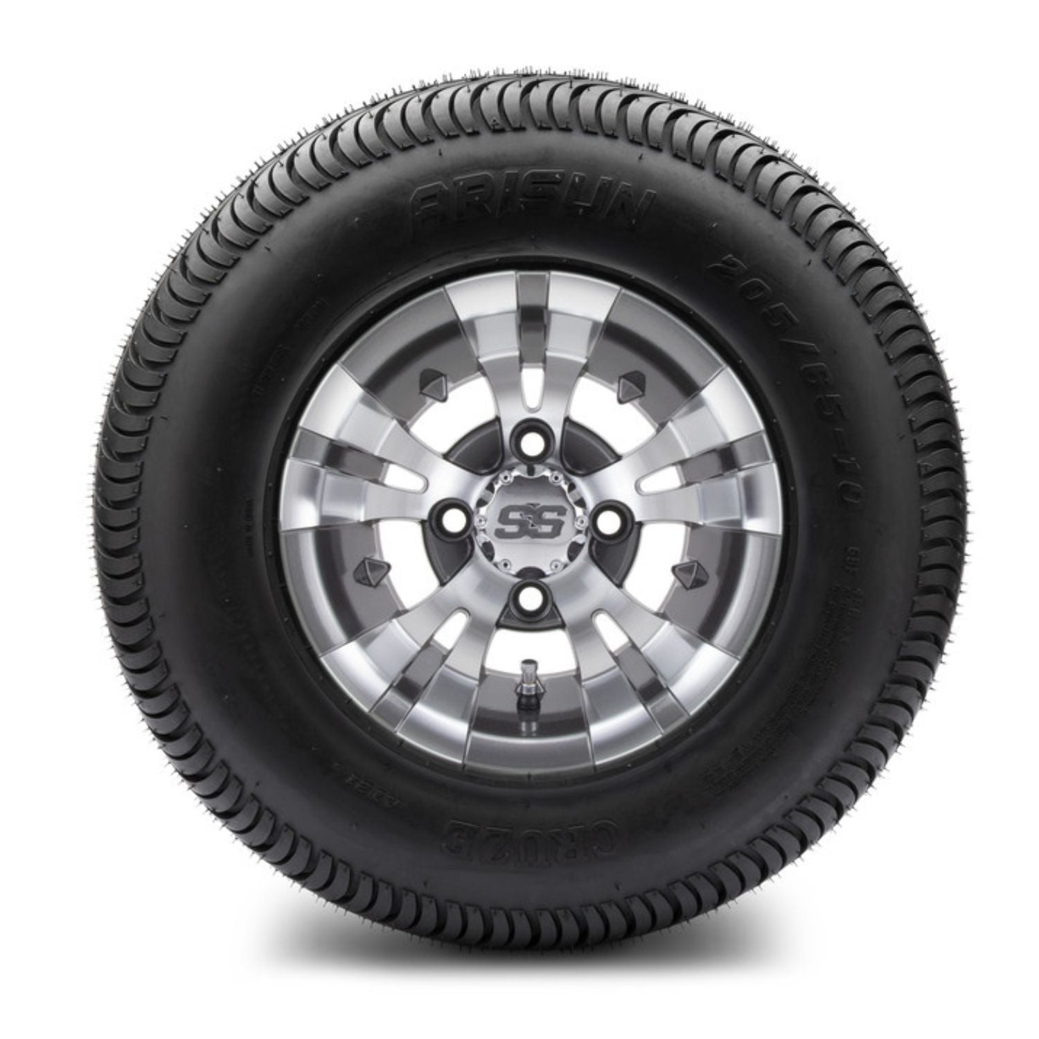 MODZ® 10" Vampire Gunmetal Wheels & Street Tires Combo (Arisun Cruze 205/65-10)