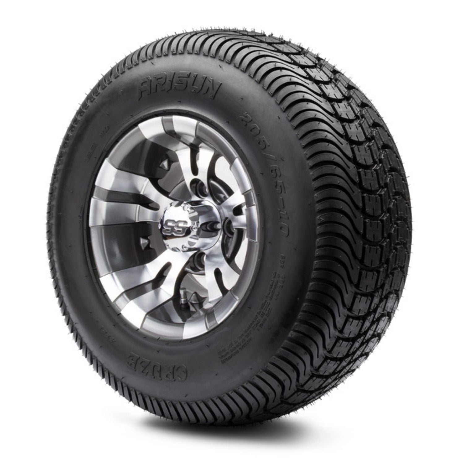 MODZ® 10" Vampire Gunmetal Wheels & Street Tires Combo (Arisun Cruze 205/65-10)