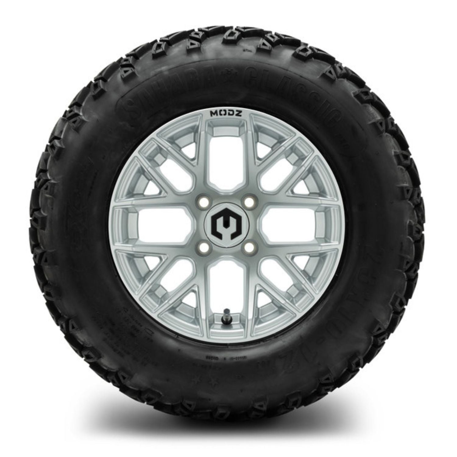 MODZ® 12" Matrix Silver Wheels & Off-Road Tires Combo (Sahara Classic 23x10-12)