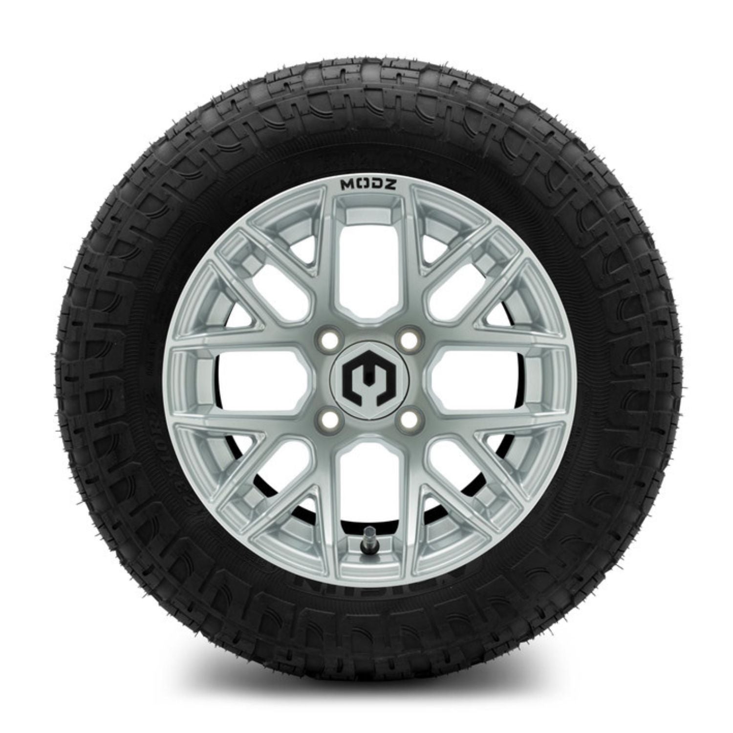 MODZ® 12" Matrix Silver Wheels & Off-Road Tires Combo (Arisun X-Armory Radial 23x10R-12)