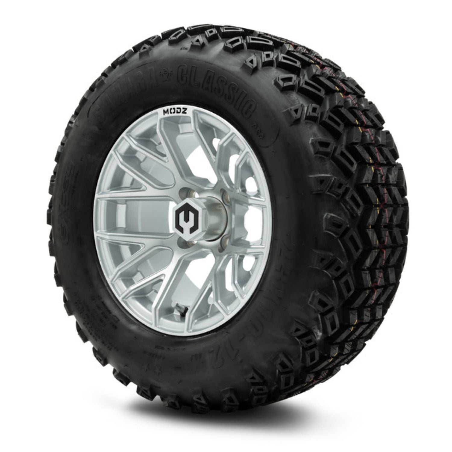 MODZ® 12" Matrix Silver Wheels & Off-Road Tires Combo (Sahara Classic 23x10-12)