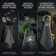 The 40 Magnetic Golf Towel + Landing Pad System