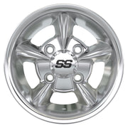 Godfather 10 inch GTW golf cart wheel - Chrome