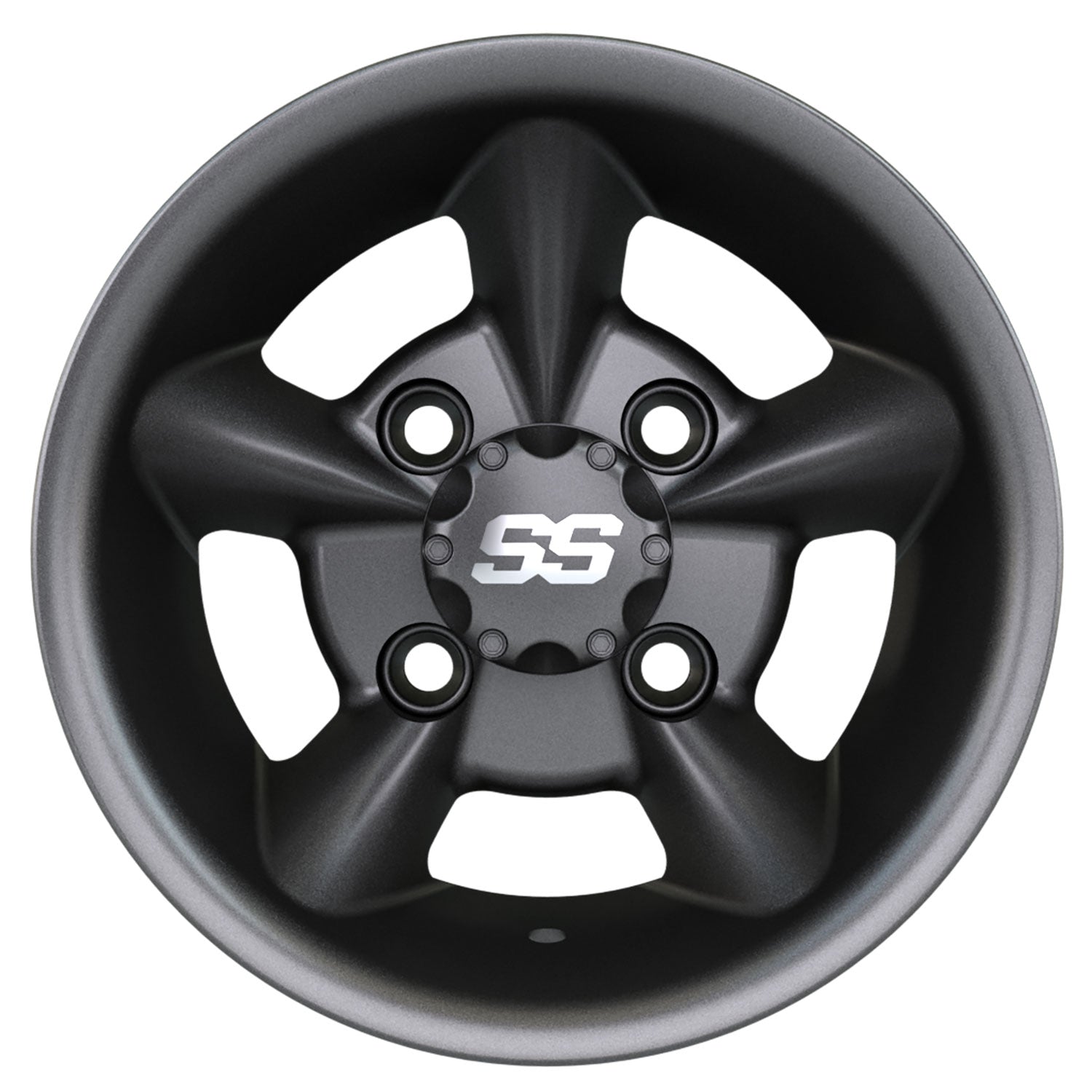 Godfather 10 inch GTW golf cart wheel - Matte Grey
