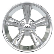 Godfather 14 inch GTW golf cart wheel - Chrome