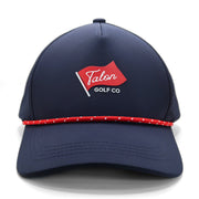 Blue Baseball Hat w/ Red Rope - Flag Logo