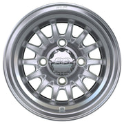 Medusa 10 inch GTW golf cart wheel - Silver