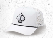 Perforated Rope Hat - White