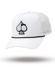 Perforated Rope Hat - White